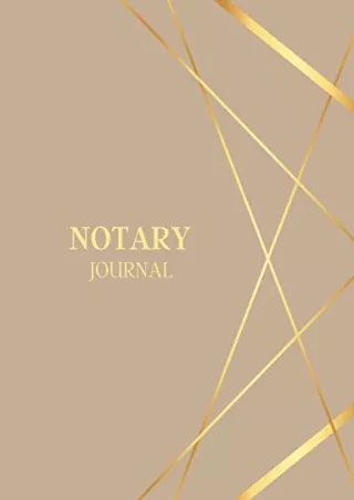 get [PDF] Download Notary Journal: Professional Notary Log Book with a Stylish Cover, 150 Pages,