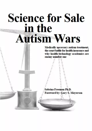 get [PDF] Download Science for Sale in the Autism Wars: Medically necessary autism treatment, the