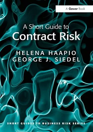 Read online  A Short Guide to Contract Risk (Short Guides to Business Risk)