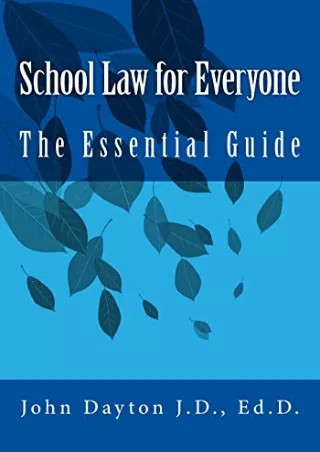 Full PDF School Law for Everyone: The Essential Guide