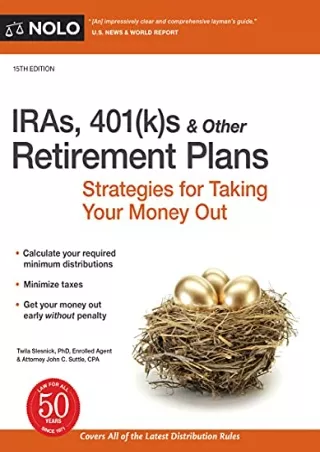 Read ebook [PDF] IRAs, 401(k)s & Other Retirement Plans: Strategies for Taking Your Money Out