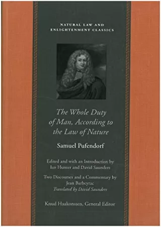 Download Book [PDF] The Whole Duty of Man, According to the Law of Nature (Natural Law and