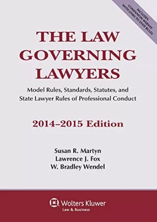 [PDF] The Law Governing Lawyers, National Rules, Standards, Statutes, and State