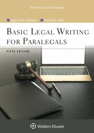 Full PDF Basic Legal Writing for Paralegals (Aspen College Series)