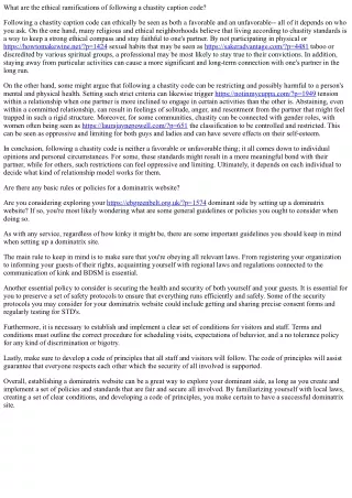what are the ethical ramifications of following