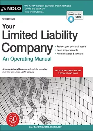 Read Ebook Pdf Your Limited Liability Company: An Operating Manual