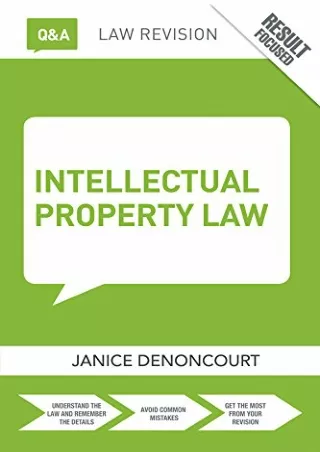 Read PDF  Q&A Intellectual Property Law (Questions and Answers)