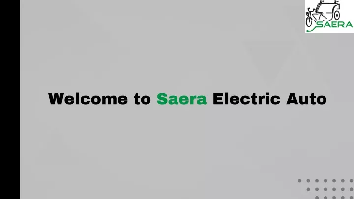 welcome to saera electric auto