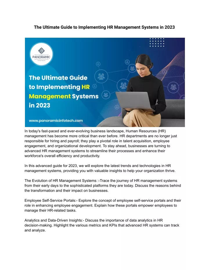 the ultimate guide to implementing hr management