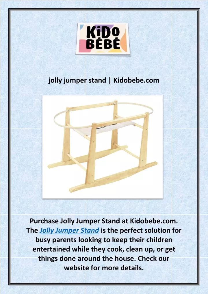 jolly jumper stand kidobebe com