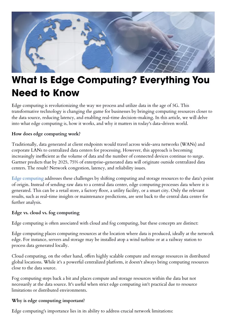 what is edge computing everything you need to know