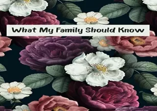 [PDF] What My Family Should Know: Important Information about My Belongings, Bus