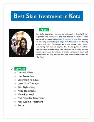 Best Skin Treatment in Kota