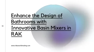 Enhance the Design of Bathrooms with Innovative Basin Mixers in RAK