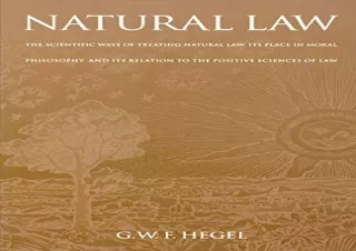 [PDF] Natural Law: The Scientific Ways of Treating Natural Law, Its Place in Mor