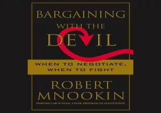 (PDF) Bargaining with the Devil: When to Negotiate, When to Fight Free