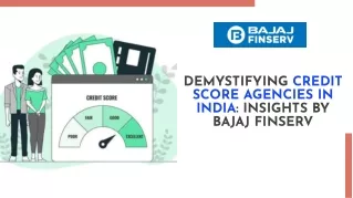 Demystifying Credit Score Agencies In India: Insights By Bajaj Finserv