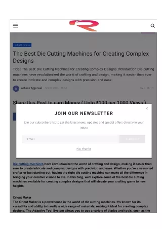title the best die cutting machines for creating
