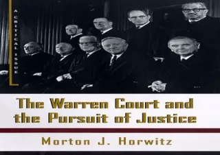 [EBOOK] DOWNLOAD The Warren Court and the Pursuit of Justice: A Critical Issue
