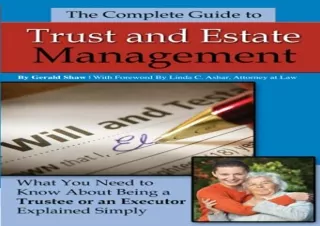 (PDF) The Complete Guide to Trust and Estate Management: What You Need to Know A