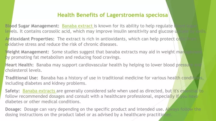 health benefits of lagerstroemia speciosa