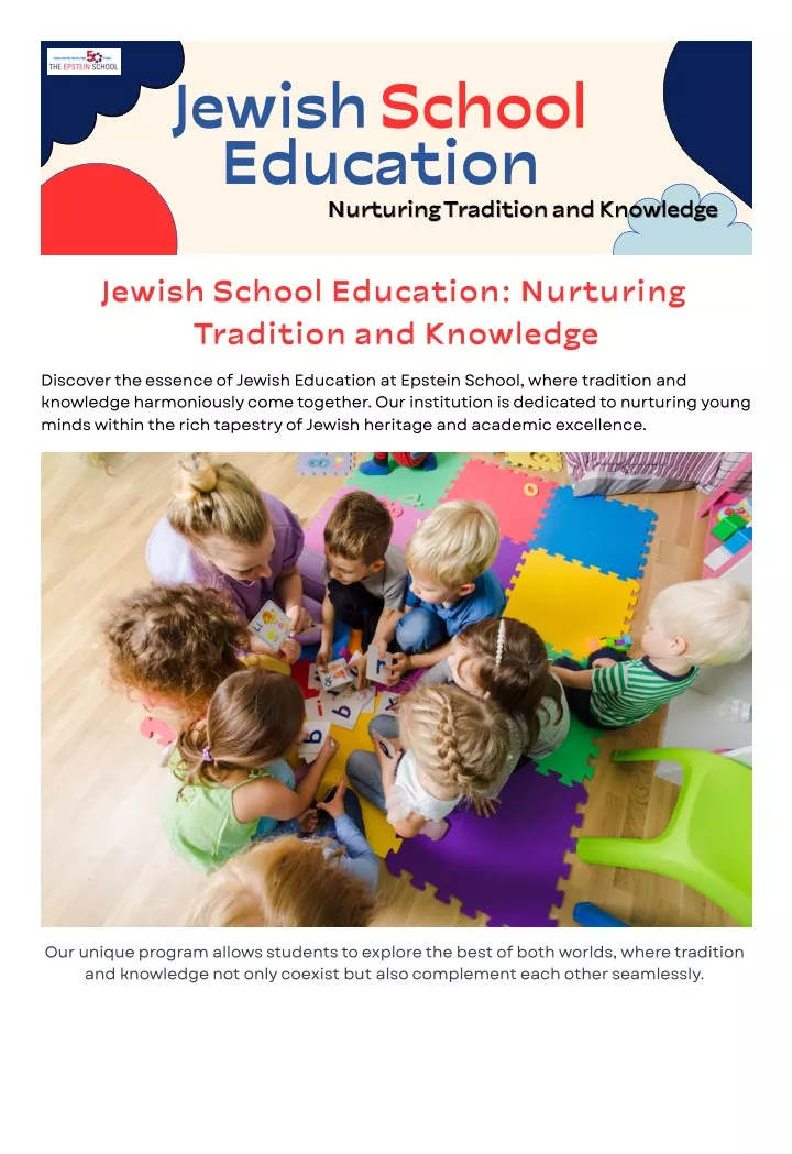 jewish school education nurturing tradition