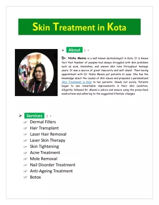 Skin Treatment in Kota