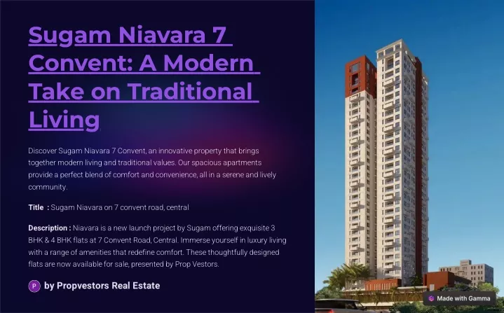 sugam niavara 7 convent a modern take