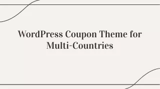 WordPress Coupon Theme for Multi-Countries