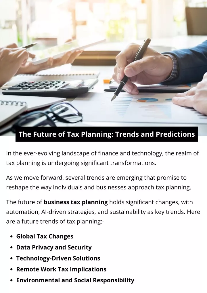the future of tax planning trends and predictions