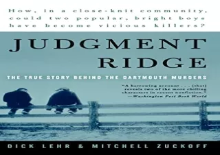 DOWNLOAD [PDF] Judgment Ridge: The True Story Behind the Dartmouth Murders