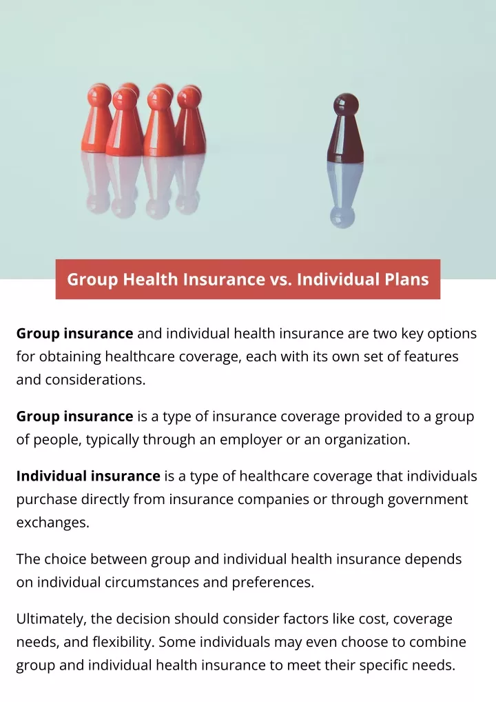group health insurance vs individual plans
