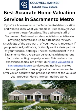 Proper Home Valuation in Sacramento Metro