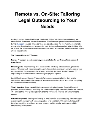 Remote vs. On-Site_ Tailoring Legal Outsourcing to Your Needs