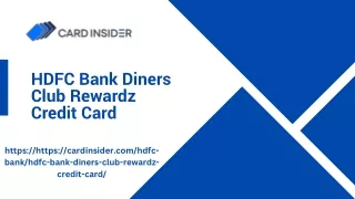 Dine in Style with HDFC Bank Diners Club Credit Card