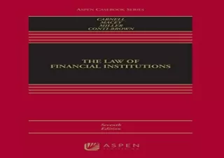 [PDF] The Law of Financial Institutions [Connected eBook] (Aspen Casebook) Andro