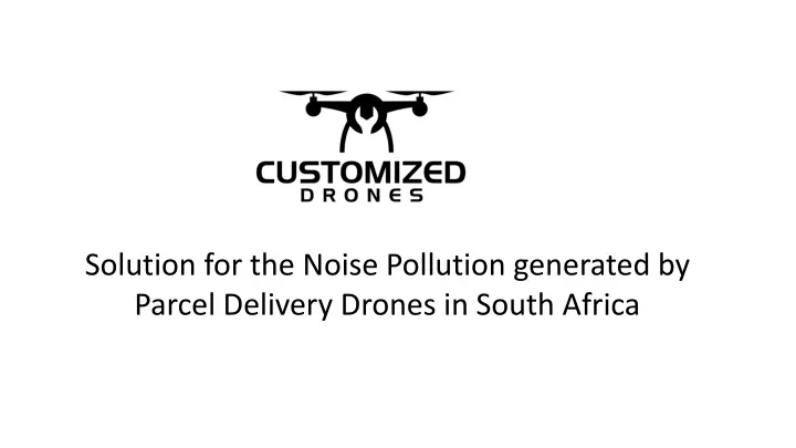 solution for the noise pollution generated