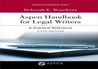 Download Aspen Handbook for Legal Writers (Aspen Coursebook Series) Free