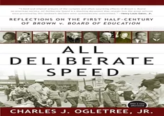 FREE READ (PDF) All Deliberate Speed: Reflections on the First Half-Century of Brown v. Board of Education