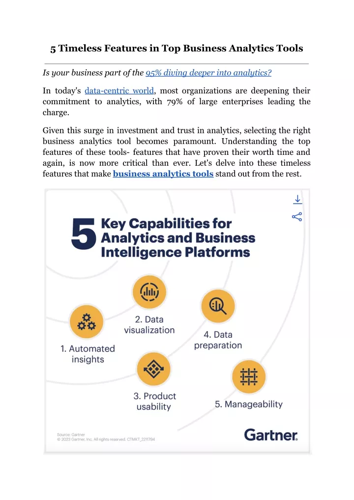5 timeless features in top business analytics