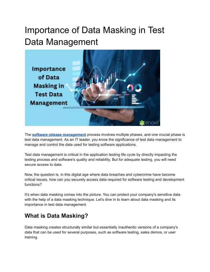 importance of data masking in test data management