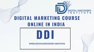 Digital Marketing Course Online in India -DDI