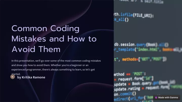 common coding mistakes and how to avoid them