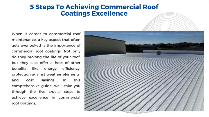 5 steps to achieving commercial roof coatings