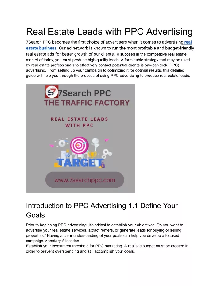 real estate leads with ppc advertising