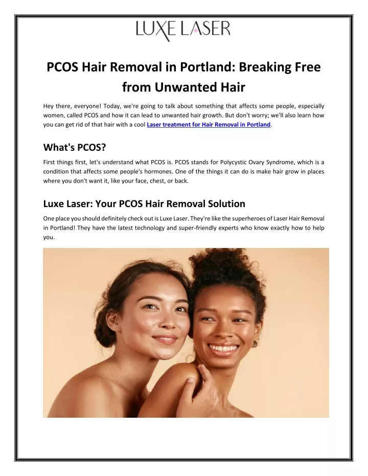 pcos hair removal in portland breaking free from