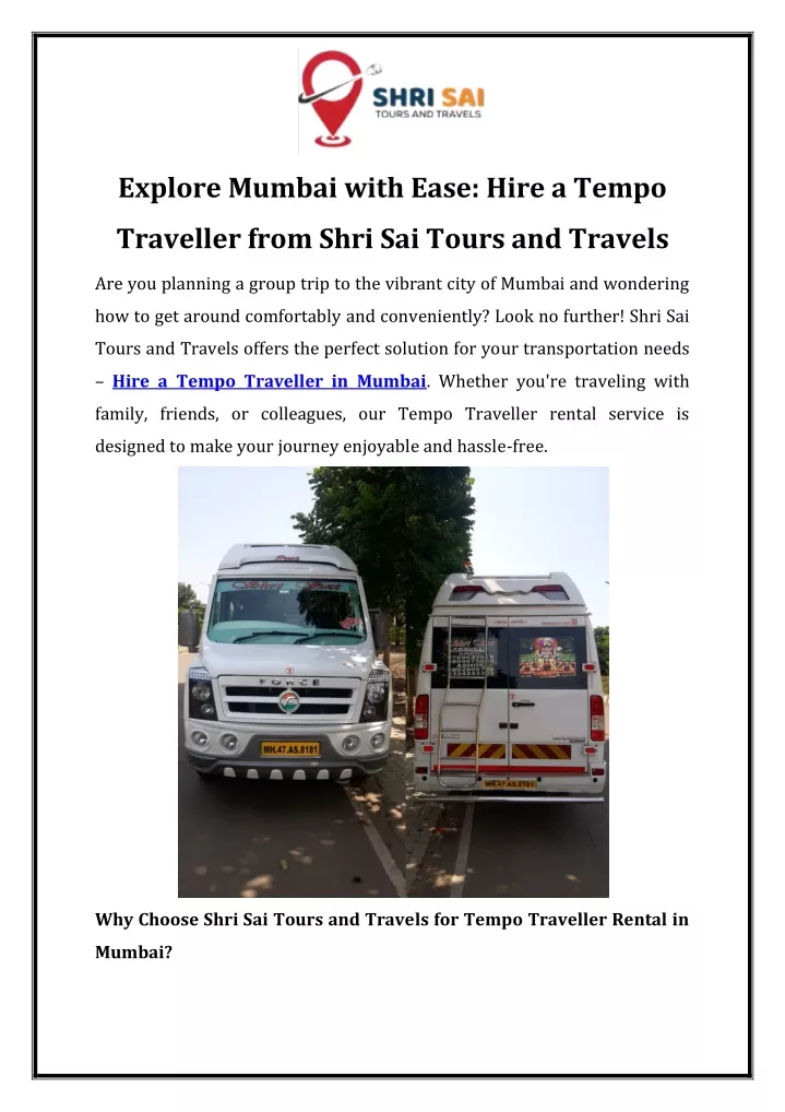 explore mumbai with ease hire a tempo