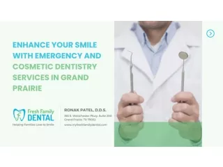 Emergency & Cosmetic Dentistry: Smile Makeover in Grand Prairie