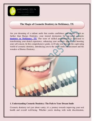 The Magic of Cosmetic Dentistry in McKinney, TX