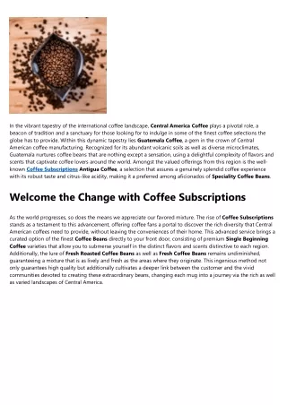 The Ultimate Guide To Coffee Subscriptions